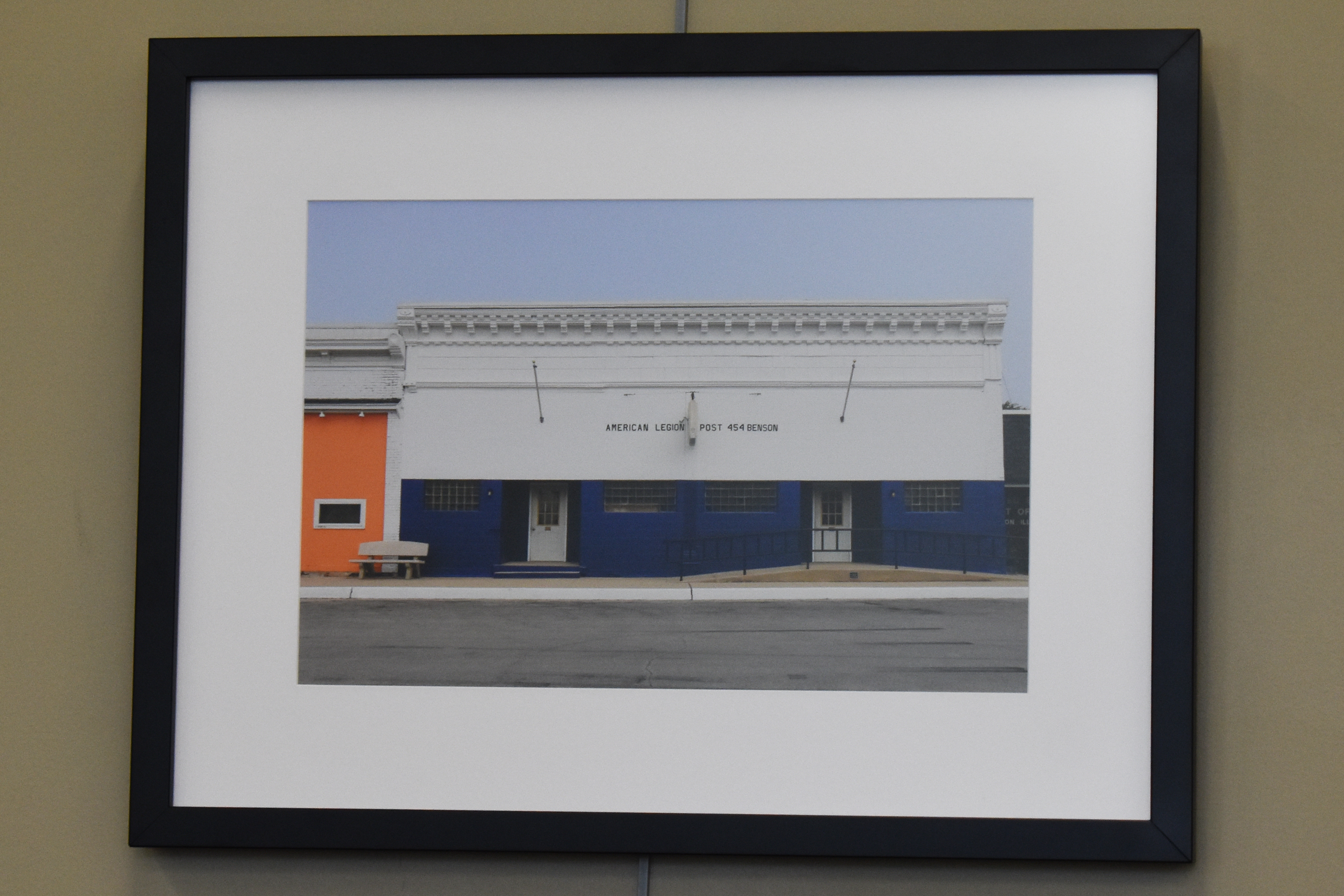 color photo of the American Legion Hall in Benson, Illinois