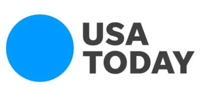 USA Today logo, text with blue circle