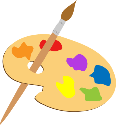 Paint Palette with brush