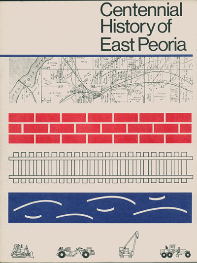 Centennial History of East Peoria book cover with icons