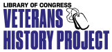 Library of Congress Veterans History Project logo with dog tags
