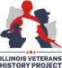 Illinois Veterans History Project logo with military silhouettes in red, white, and blue