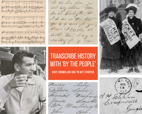 Transcribe-A-Thon collage of historical photos and documents
