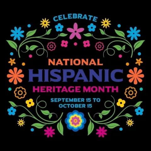 brightly colored floral pattern on a black background with info text