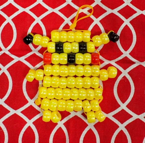 Image of Pikachu bead art