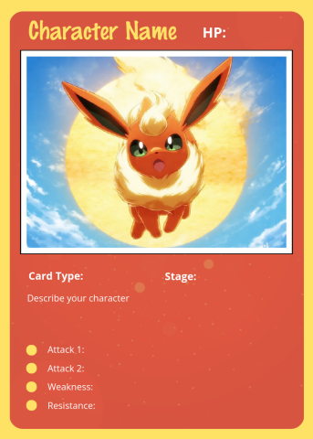 illustration of a custom-made trading card