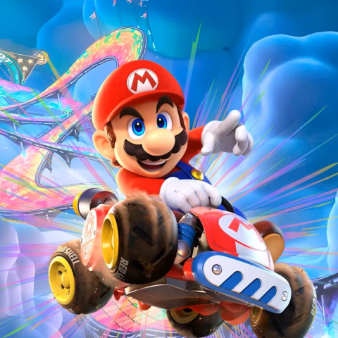 Image of Mario and a racing kart