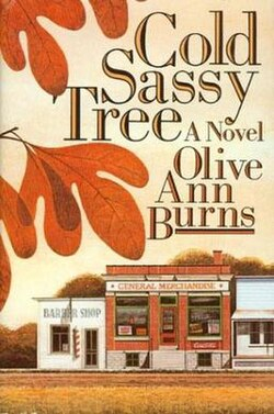 illustrated book cover showing an old-fashioned Main Street with small shops brown and orange tones