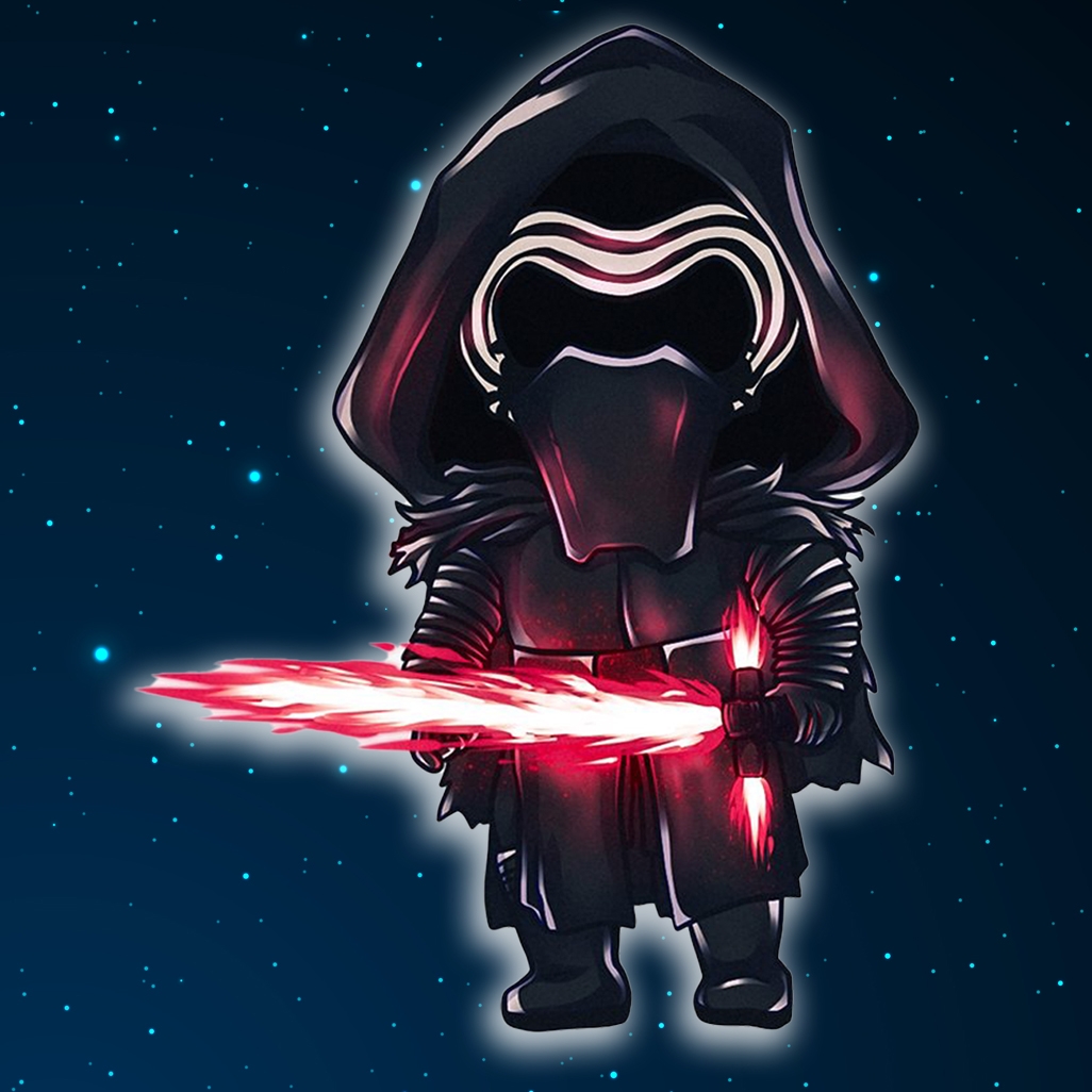 cute illustration of Kylo Ren from Star Wars