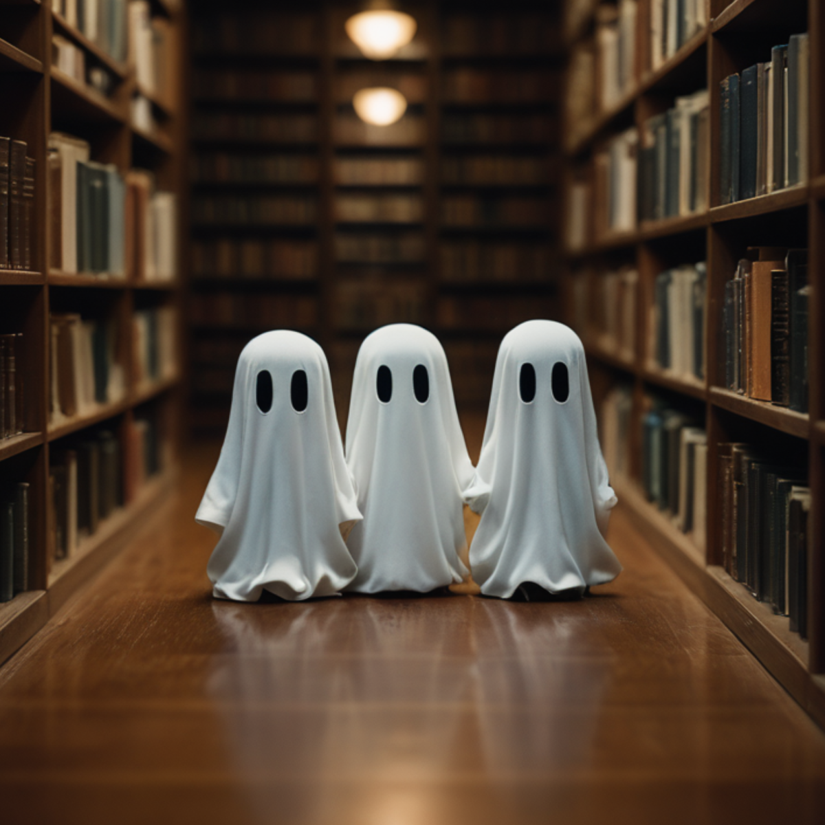 3 ghosts in the library