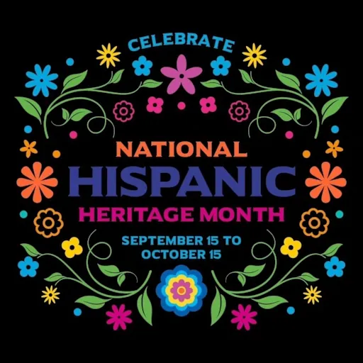 brightly colored floral pattern on a black background with info text