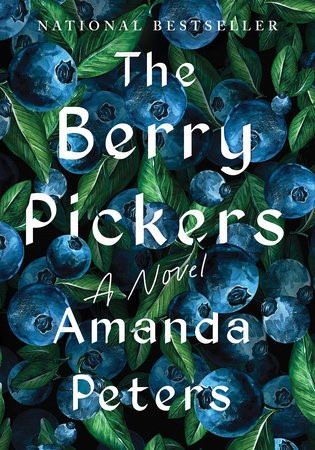 book cover covered in blueberries